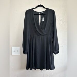 Black Express faux wrap dress